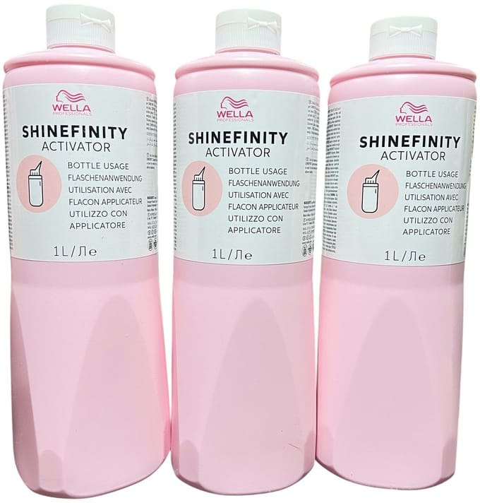 3 x 1000 ml Wella Shinefinity Activator Bottle Usage