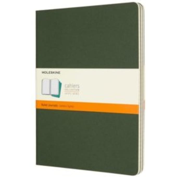 Moleskine Cahier Journals - Extra Large - Gelinieerd - Groen - set van 3