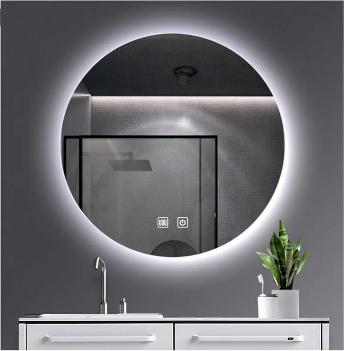 ALONI OMEGA RONDE LED-SPIEGEL MET VERWARMING (Ø80CM)