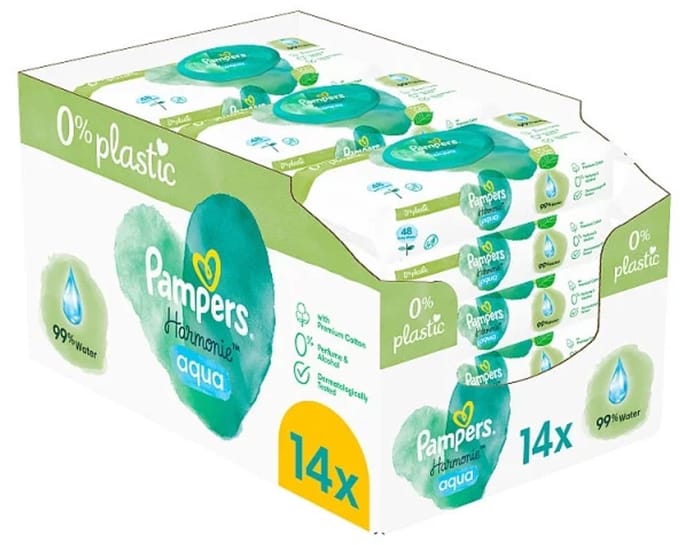 Pampers - Harmonie Aqua - Billendoekjes - 672 billendoekjes - 14 x 48