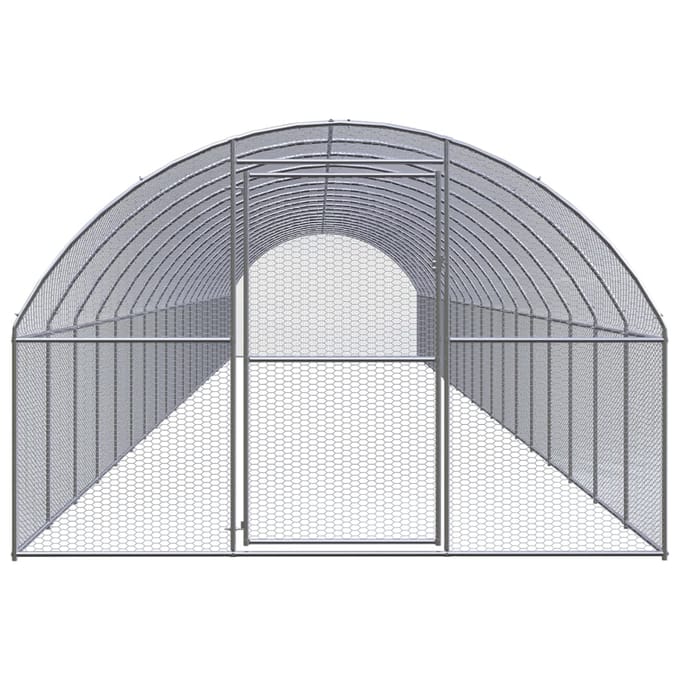 vidaXL - Kippenren - 3x20x2 - m - gegalvaniseerd - staal