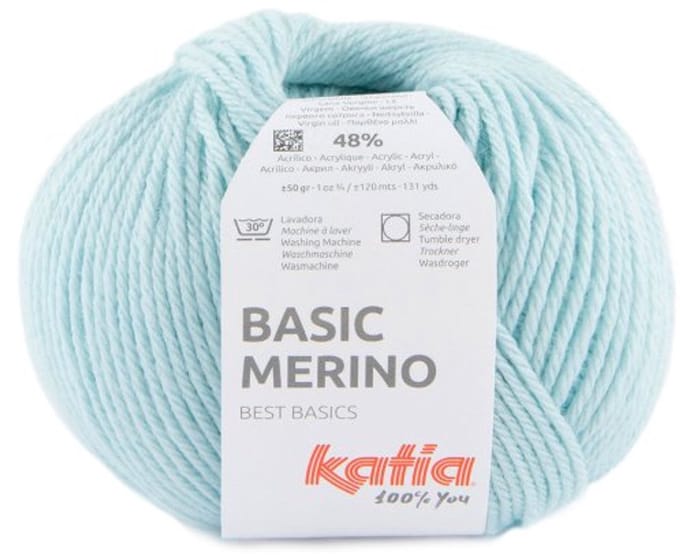 Katia Basic Merino - 93 licht hemelsblauw - Wol/Acryl Garen