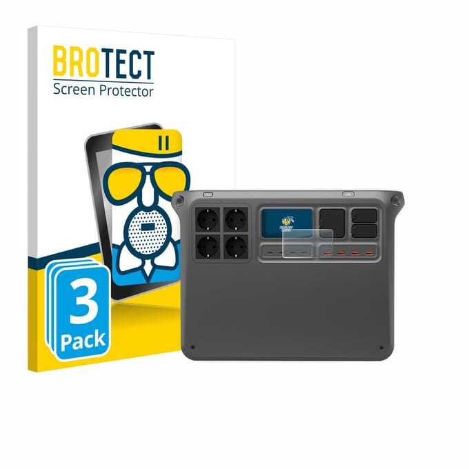 BROTECT - Screenprotector voor DJI Power 2000 - Folie Beschermfolie Beschermglas matte 3 Stuks