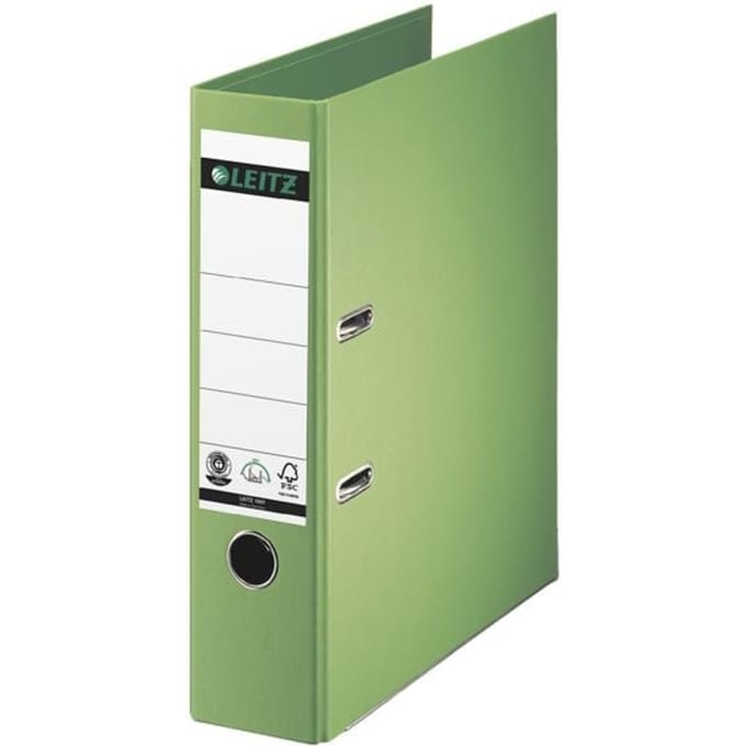 LEITZ massief karton-ordner, 180 graden, DIN A4, 80 mm, lichtgroen