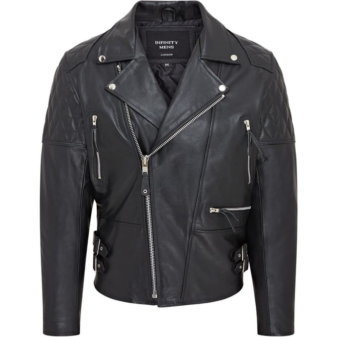 Heren koeienhuid lederen Brando bikerjack - Garland