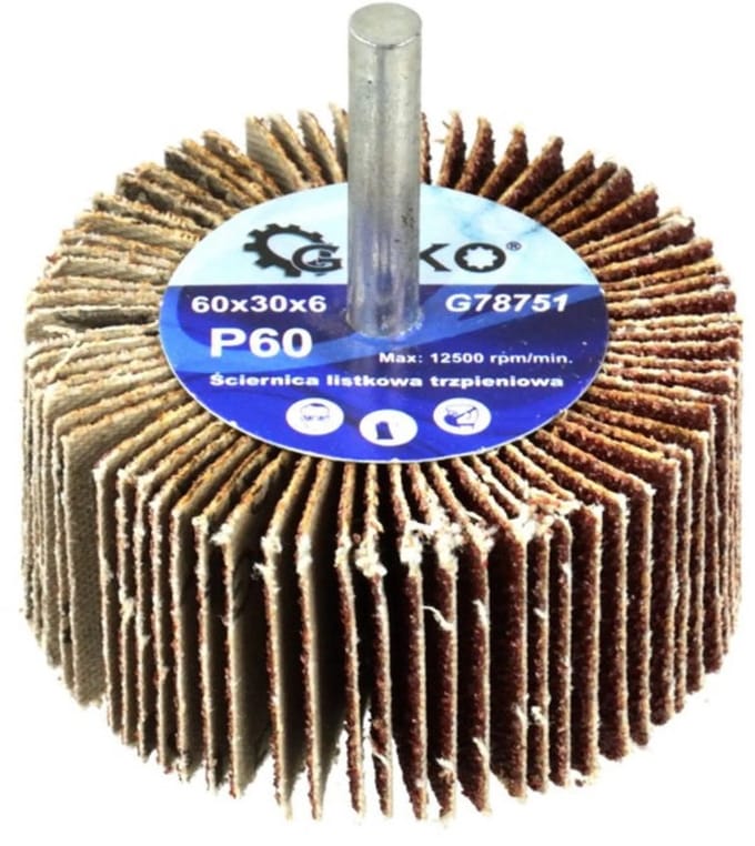 GEKO Abrasieve lamellenschijf - veelzijdig - aluminiumoxide - 60 mm - korrel 60