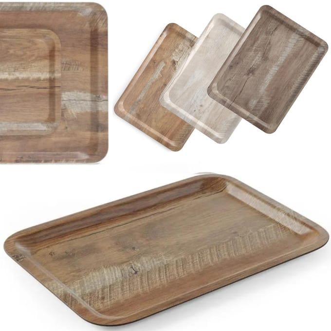 HENDI Dienblad melamine – houtlook – krasbestendig – 330x430 mm