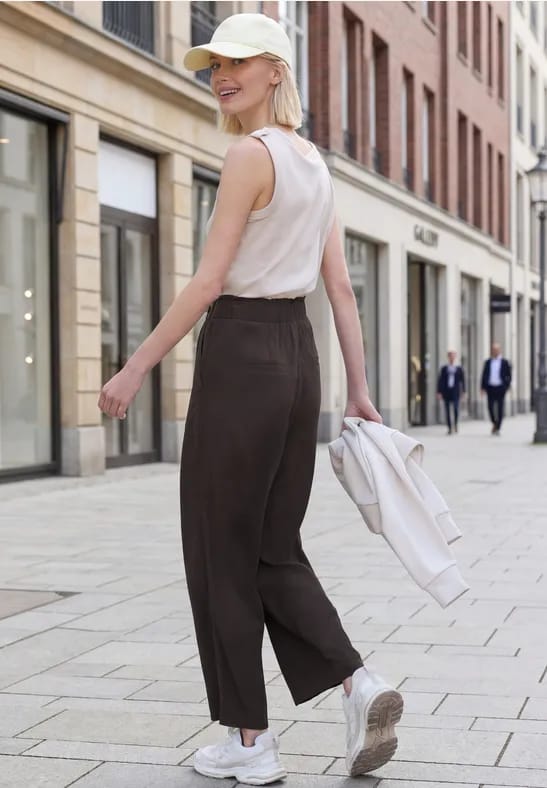 Culottes met Wide Legs en paperbag tailleband