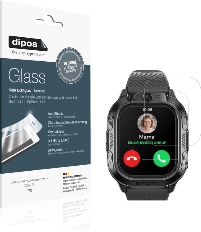 dipos – 2x Pantserfolie geschikt voor OIKKEI T70 | 9H Screenprotector