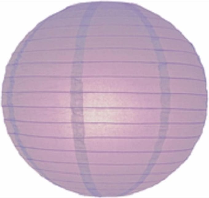 5 x Lampion licht paars 25 cm