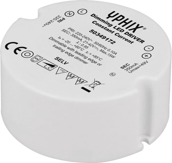 LED Driver 350mA Max. 15W 21-42V dimbaar