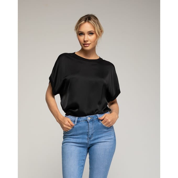 Oversized satijnen top