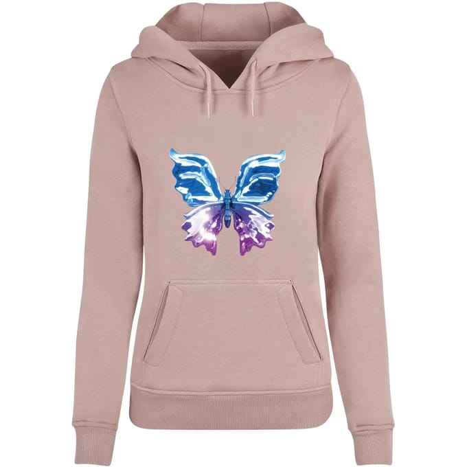 Dames Hoodie Miss Tee Chromed Butterfly