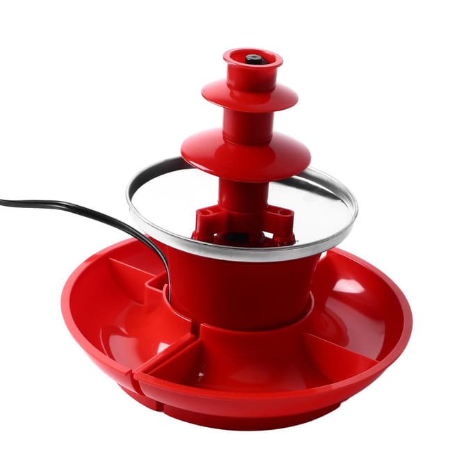 3-laags elektrische chocoladefonduefonteinmachine voor feesten Dip aardbeien appelpartjes red