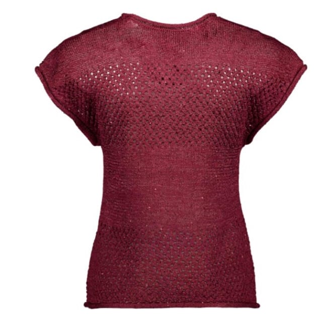 Jacqueline de Yong Jdymia ss o-neck sequin pullover knt bordeaux