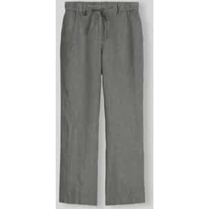 wide fit broek van puur linnen