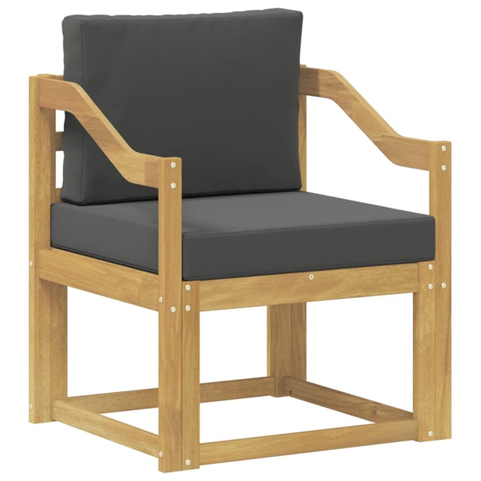 vidaXL - Buitensofa - Polyester - Wit - en - Anthraciet
