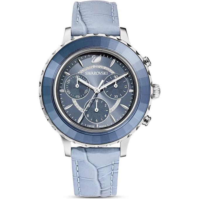 Montre Chronographe Octea Lux pour Femme Swarovski 5580600 40mm bleu