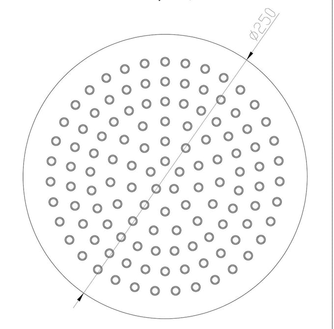Wiesbaden 304-Ufo Hoofddouche Rond 25 Cm Mat Zwart