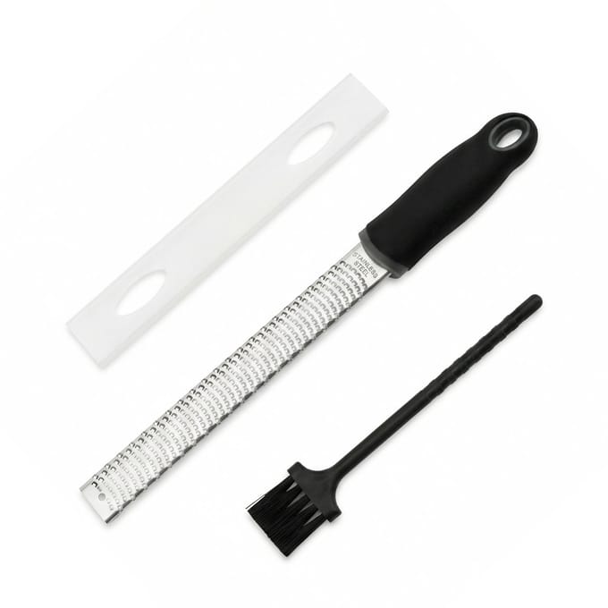 Multifunctionele Handrasp - Zester - Kaasrasp - Knoflookrasp - Citroenrasp - Gemberrasp - Langwerpig - Zwart