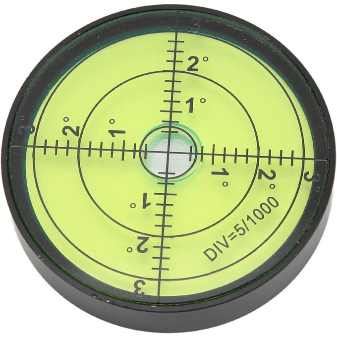60x12mm Hoge Precisie Waterpas Schokbestendig Duurzaam Metalen Circulair Bellenwaterpas yellow