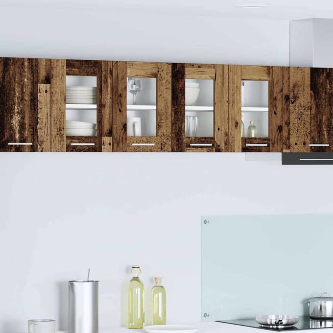 vidaXL - Hangkast - 2 - st - Oud - hout - 60 - x - 31 - x - 40 - cm - Bewerkt - hout