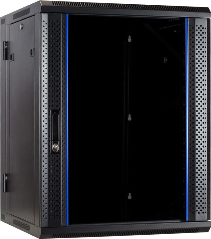 DSIT 22U wandkast (kantelbaar) met glazen deur 600x600x1100mm (BxDxH) - serverbehuizing - serverrack - serverkast - 19 inch