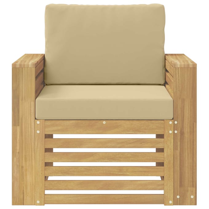 vidaXL - Buiten - bank - set - Polyester - Wit
