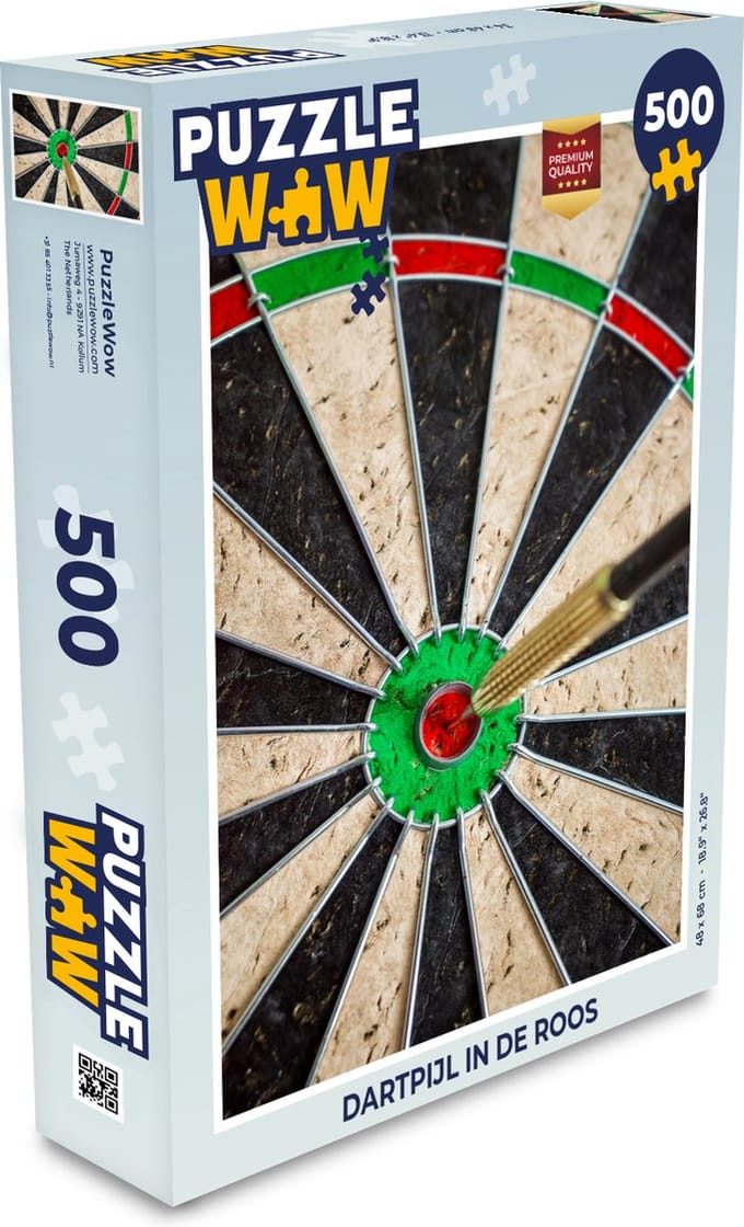 Puzzel Dartpijl in de roos - Legpuzzel - Puzzel 500 stukjes