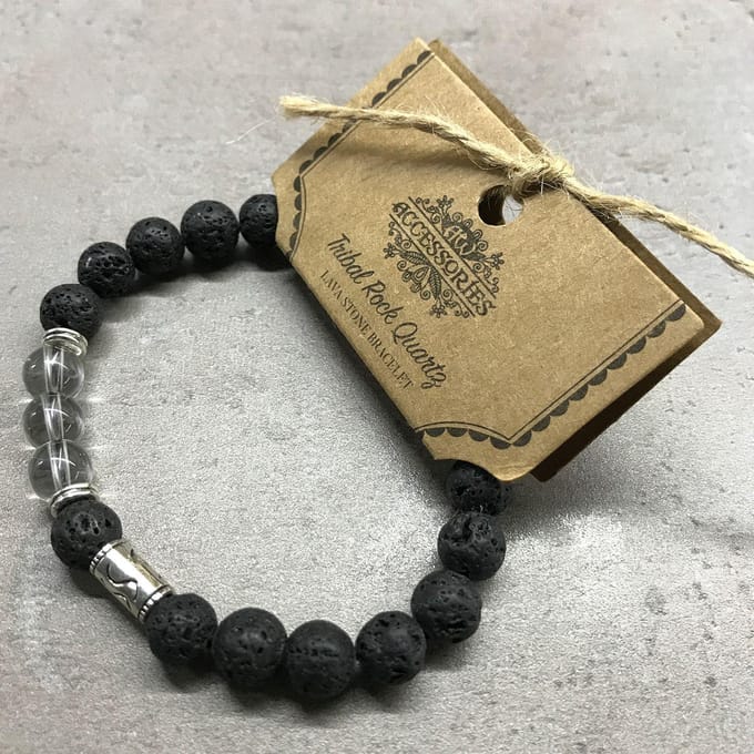 Lavasteen armband - Boeddha Chakra