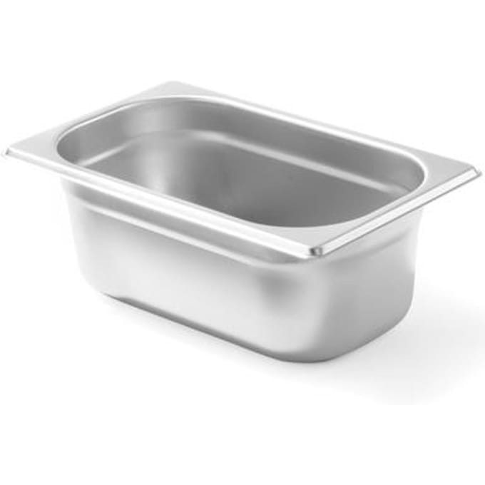 HENDI GN-container 1/4 – lichtgewicht roestvrij staal – 2,8L – 265x162x100 mm – stapelbaar