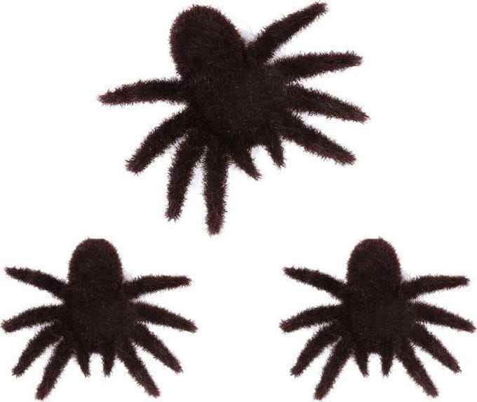 Amscan Decoratiespin Fuzzy 8 X 10 Cm Zwart 3 Stuks