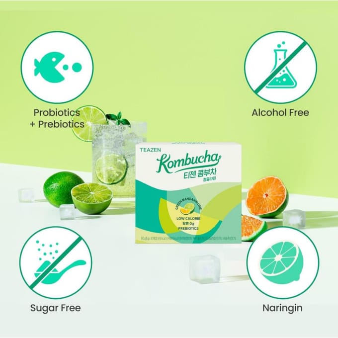 [TEAZEN] Kombucha Thee Groene Mandarijn Limoen #10EA yellow