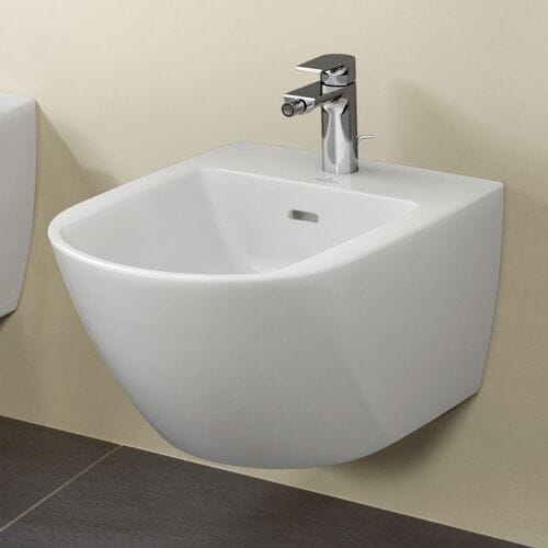 Villeroy & Boch Subway 3.0 - Hangend bidet 560x375 mm, met overloop, met kraangat, alpine wit 44700001