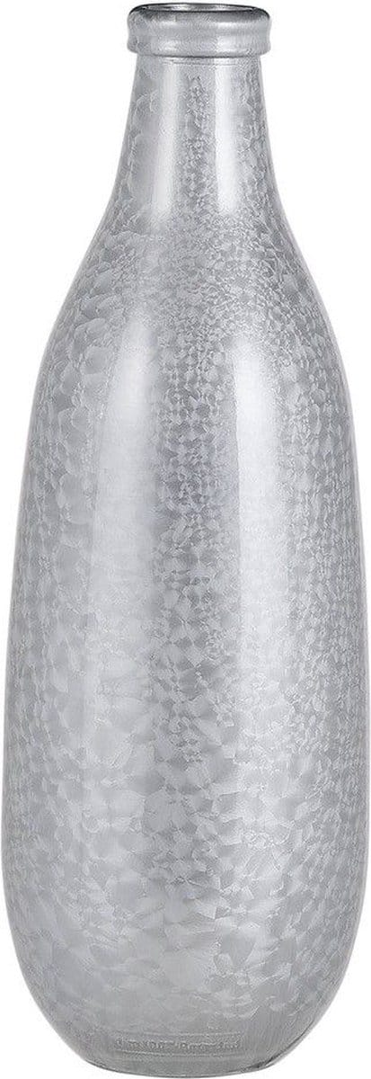 MICA DECORATIONS VENDO FLES RECYCLED GLAS D.GRIJS FROSTED - H40XD15CM