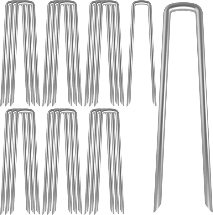 Hek Ankers - Tuin Stakes - Bodem Verankering - Gegalvaniseerd Staal - 12 Inch