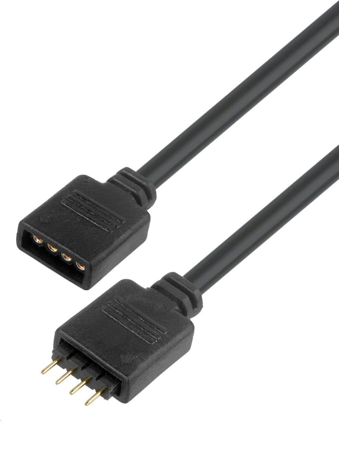 Verlengkabel LED Strip - 4-pins connector - Verlichting uitbreiden - 2 meter lengte - 200 cm - Zwart