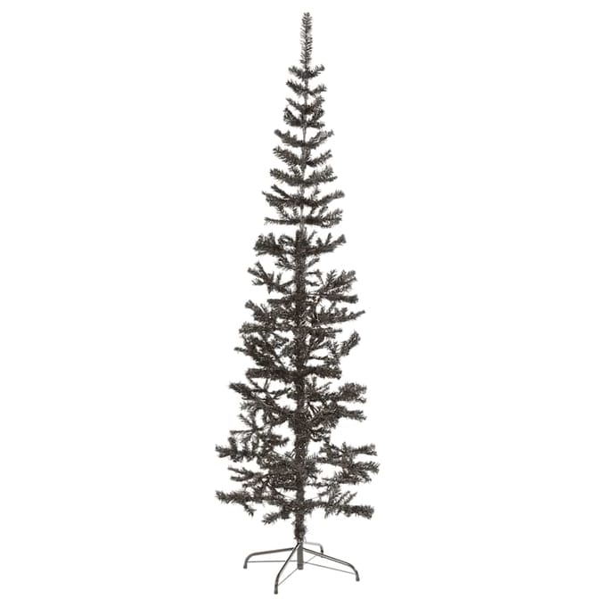 vidaXL - Kerstboom - smal - 180 - cm - zwart