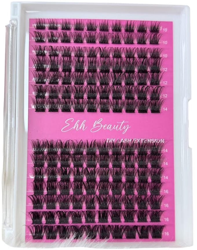 EHH BEAUTY - Diy lashes Glam - Extensions - Stukjes wimpers - 196 stuks - Wimper set