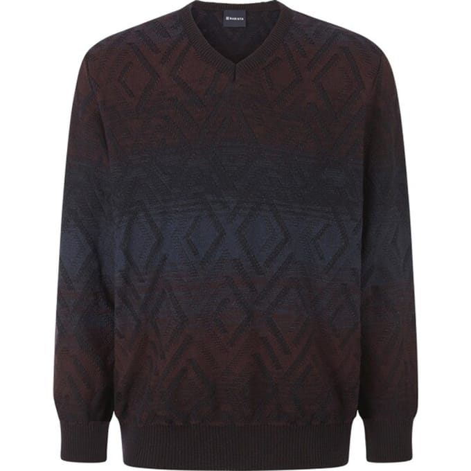 Babista herren Trui - 60/62 - donkerrood - Plus Size