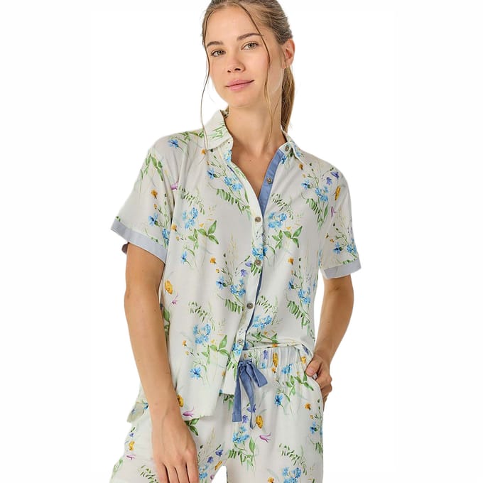 Dames Zomer Pyjama Korte Mouwen Shirt JJB17