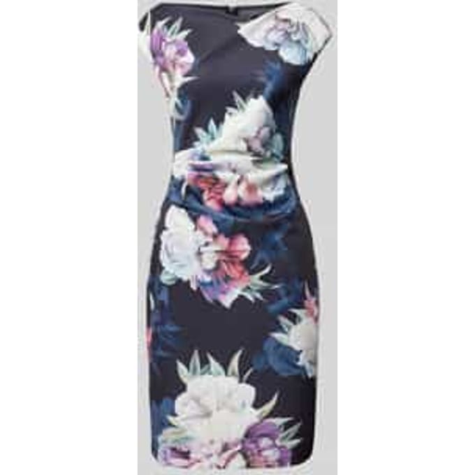 Cocktailjurk met bloemenmotief
