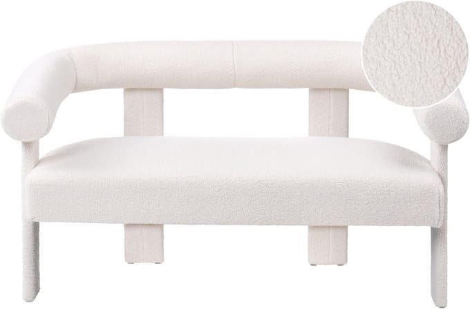 ILBRO - Tweezitsbank - Gebroken wit - Bouclé