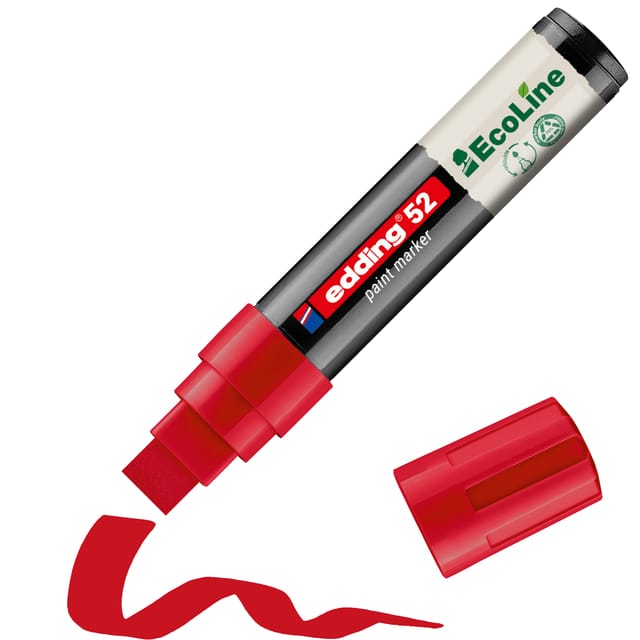 Paintmarker edding 52 EcoLine op waterbasis 4-15mm rood