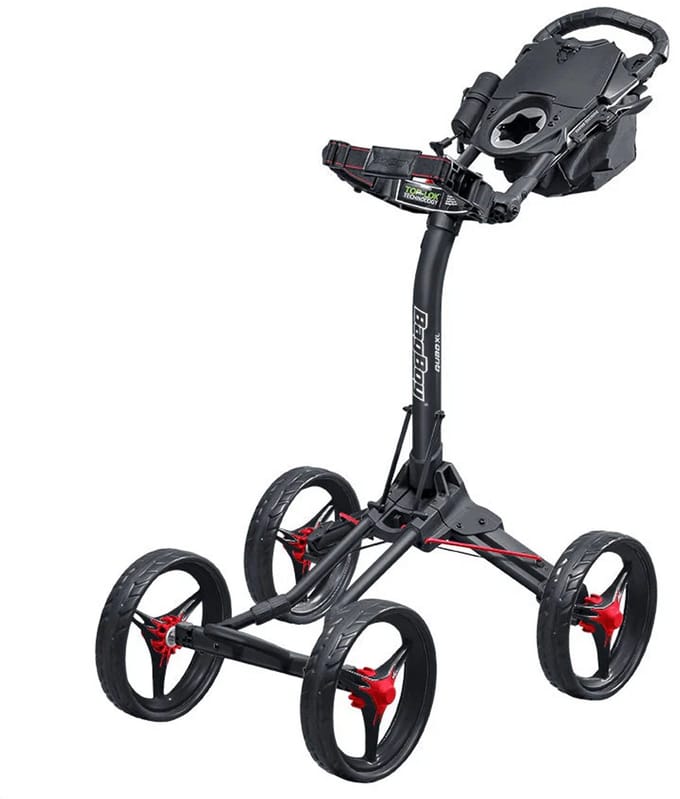 Bagboy Quad XL Golftrolley - Mat zwart/rood