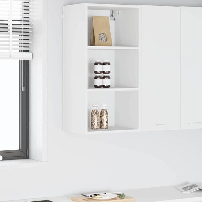 vidaXL - Hangkast - Wit - 40 - x - 29,5 - x - 80 - cm - Bewerkt - hout