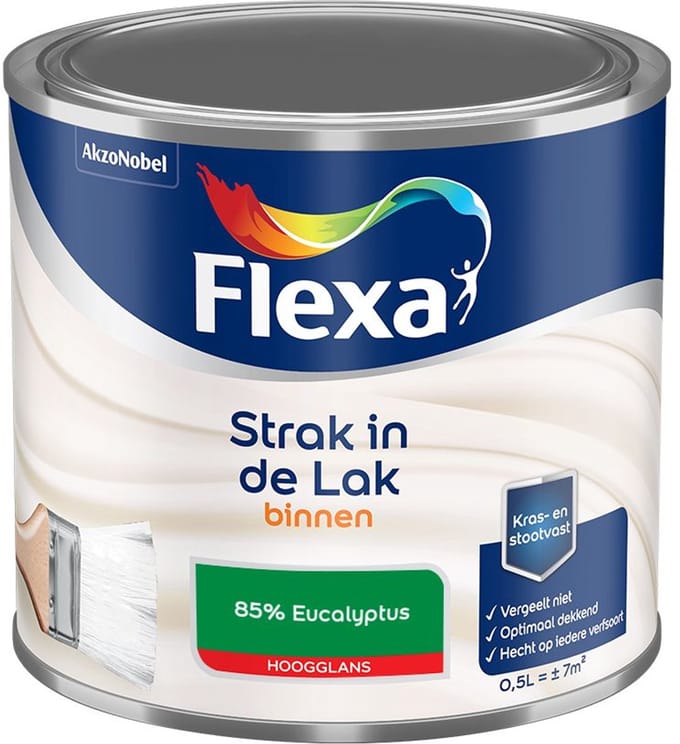 Flexa - Strak In De Lak Binnenlak Hoogglans - 85% Eucalyptus - Mengverf - 500 Ml