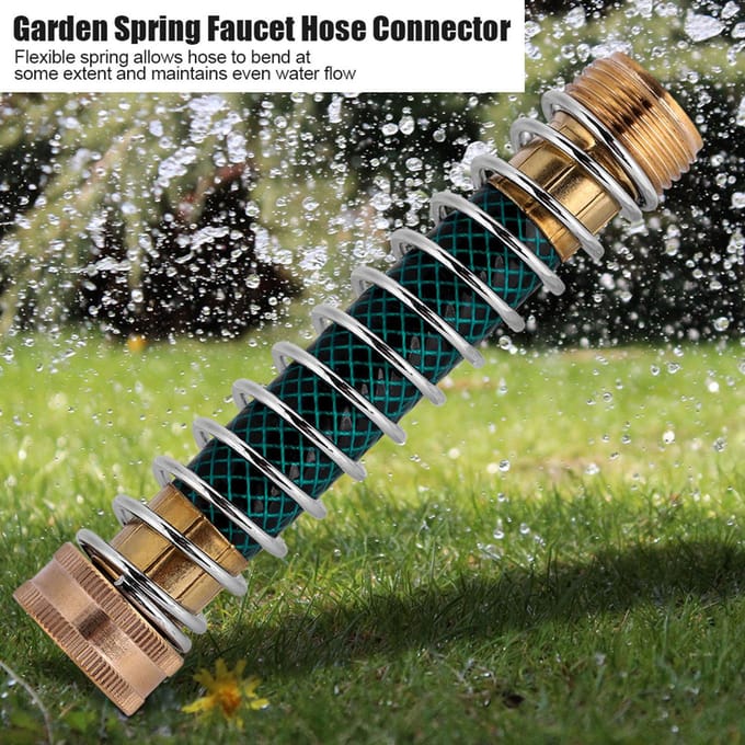 Tuinkraan Verlengslang Connector Veerwikkeling Knikbeschermer Irrigatie Fitting Accessoire white