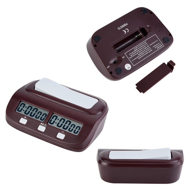 Schaklok Bordspel Set Timer Chinees Schaken Spellen Elektronische Calculagraaf black