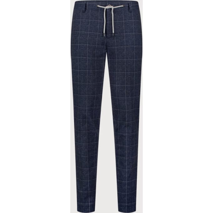 Blue Industry Jersey chino ruitmotief |